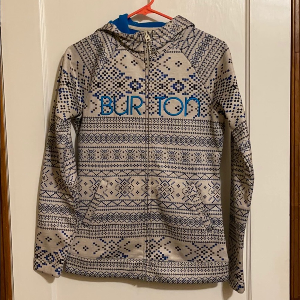 Burton full-zip hoodie jacket, lined.